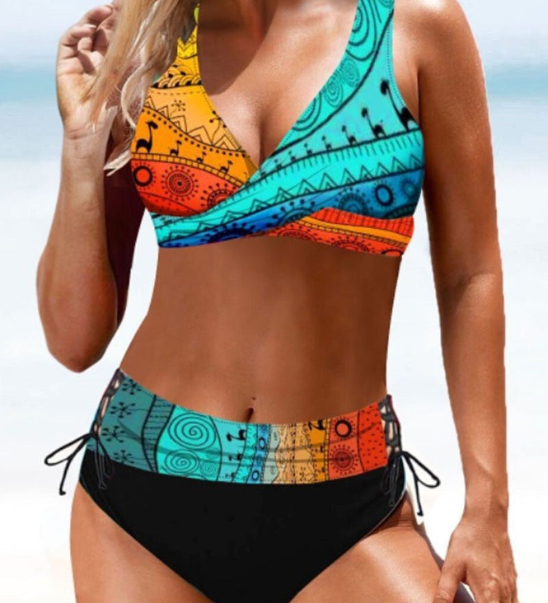 Earle | Farverig bikinibadedragt