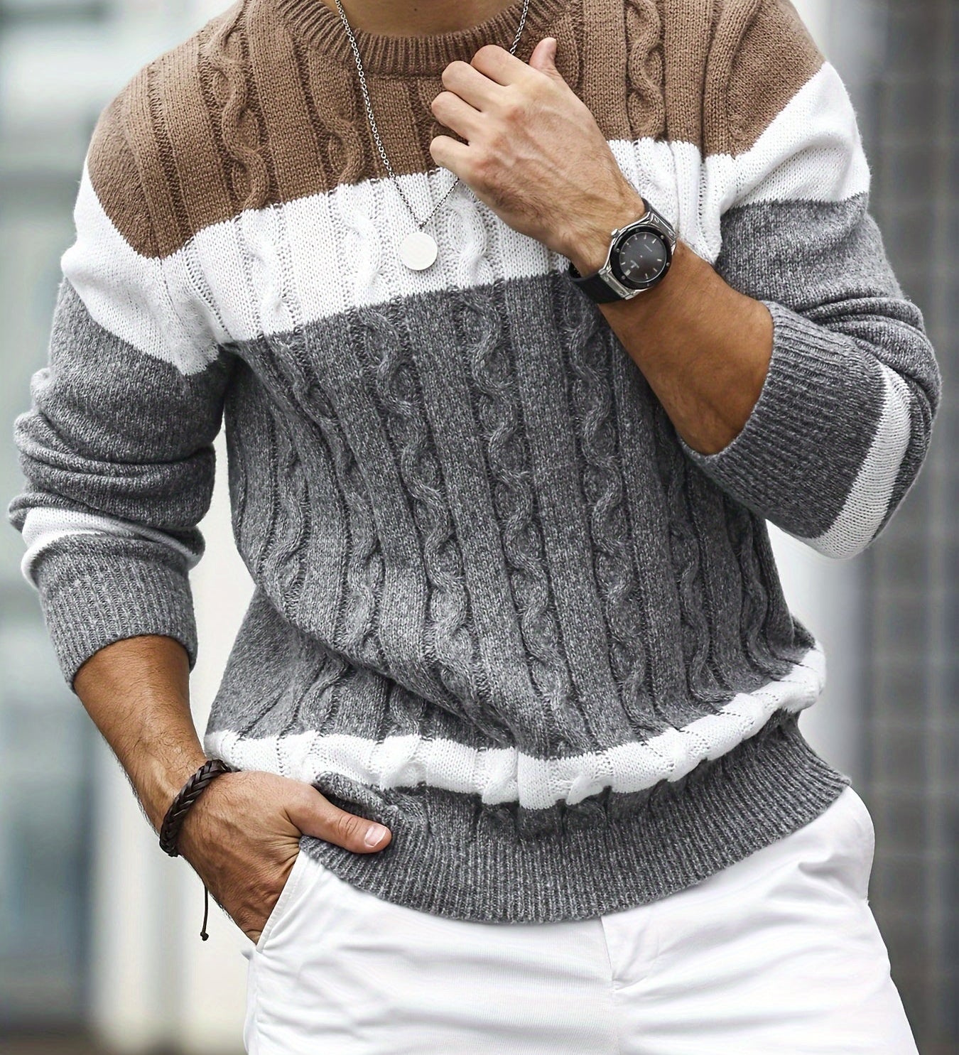 Jesper | Elegant patchwork sweater