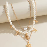 HAVDRØM SÆT | 3-i-1 Halskæder med Perler & Stranddetaljer