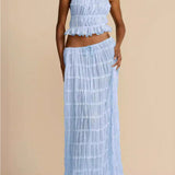 Sæt Jeanette | Haltertop + Nederdel – Let & Åndbar