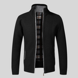 Torben | Strikket vest med ternet mønster indeni