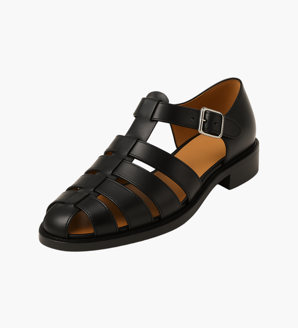 Renaud™ | Elegant lukket sandal med rem og spænde