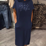 Ebba™ | Løs kjole med hætte og feminin pasform