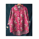 Loose Print Crew Neck Casual Plus Size Women's T-shirt