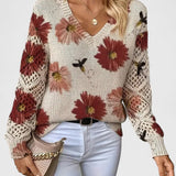 Alma | Elegant Trøje Med Blomsterdesign