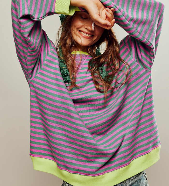 LENA | Oversized stribet sweater