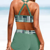 Janelle | Ribbet bikini med høj talje