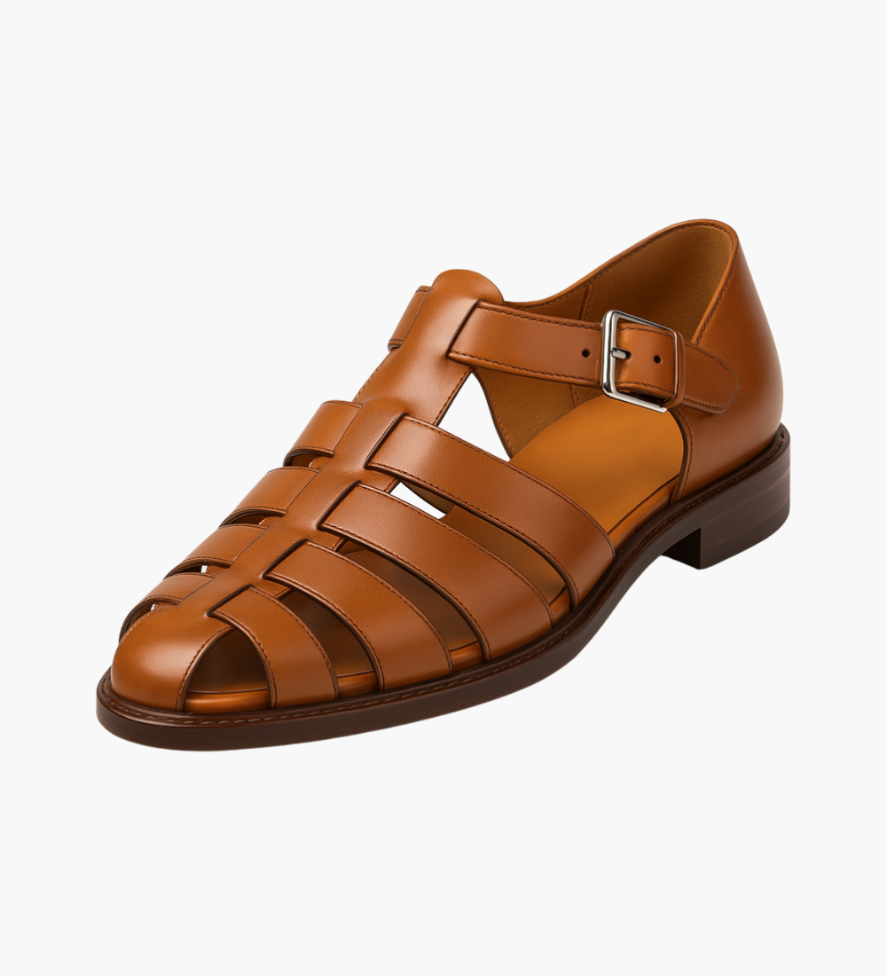 Renaud™ | Elegant lukket sandal med rem og spænde