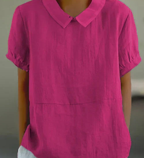 Amalie™ | Casual Bluse med Krave og Pufærmer