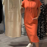 Ebba™ | Løs kjole med hætte og feminin pasform