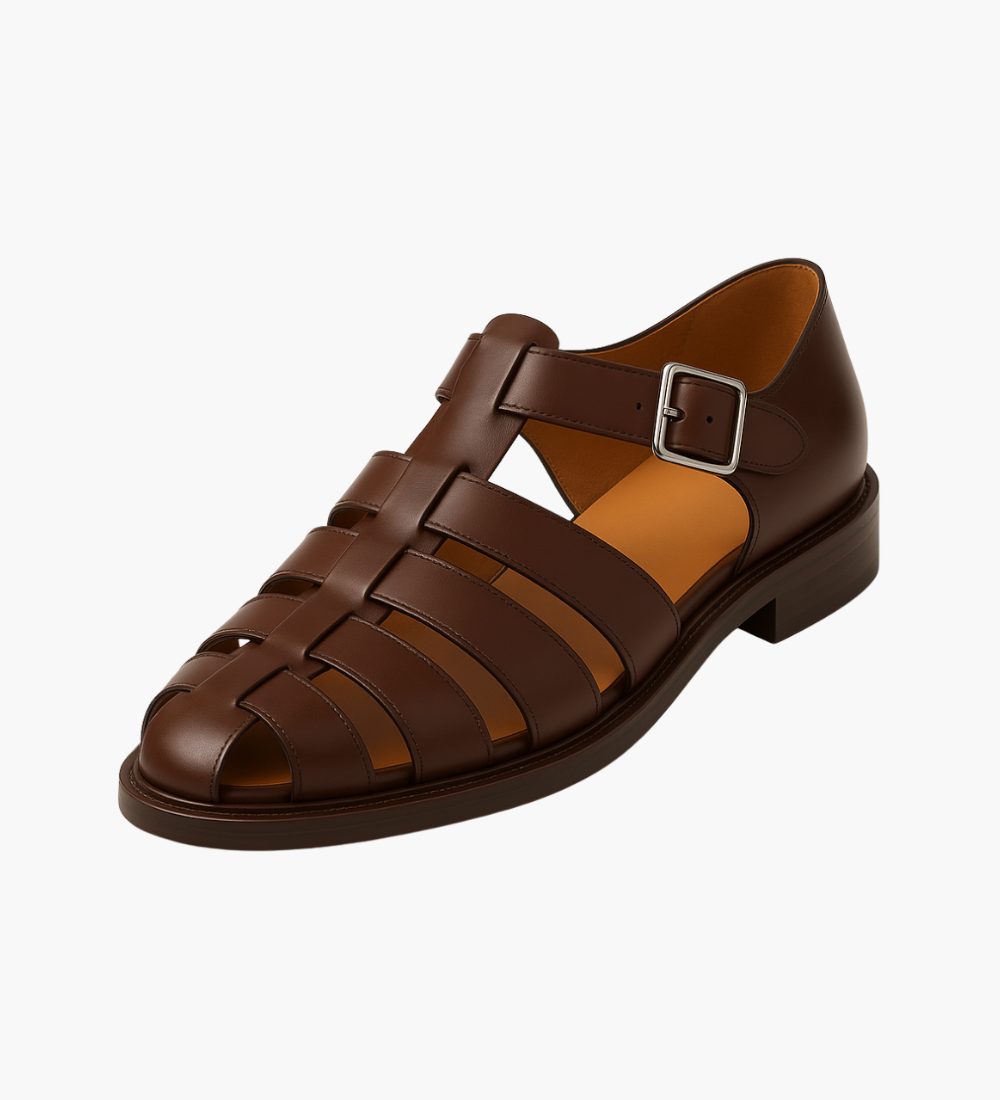 Renaud™ | Elegant lukket sandal med rem og spænde