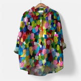 Kiara™ | Stilfuld Løs Pasform Blomstret Bluse