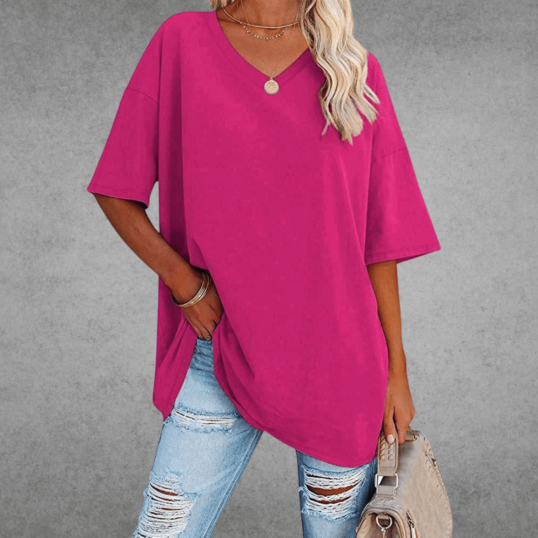 Nikita | Stilfuld Oversized V-Neck T-shirt