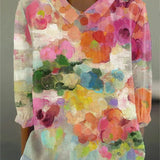 Pernille - Vintage Farverig Bluse