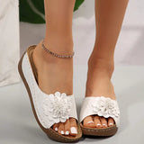 Indy™ | Stilfulde Blomstrede Slip-On Kilesandaler