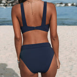 Hilary | Badedragt med høj talje i ensfarvet design