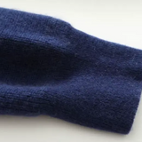 Cashmere Strik Zip Vest - Intens Blå