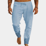 Rune | Afslappede Hørbukser med Snøre