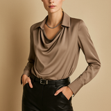 Ida Satinbluse | Tidløs Silhuet med Moderne Glans