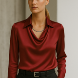 Ida Satinbluse | Tidløs Silhuet med Moderne Glans