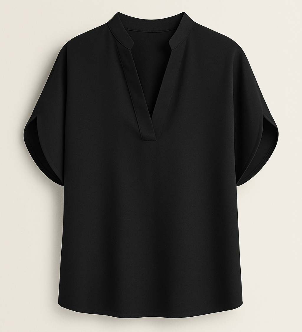 Alba bluse | Elegant V-udskæring og løse ærmer