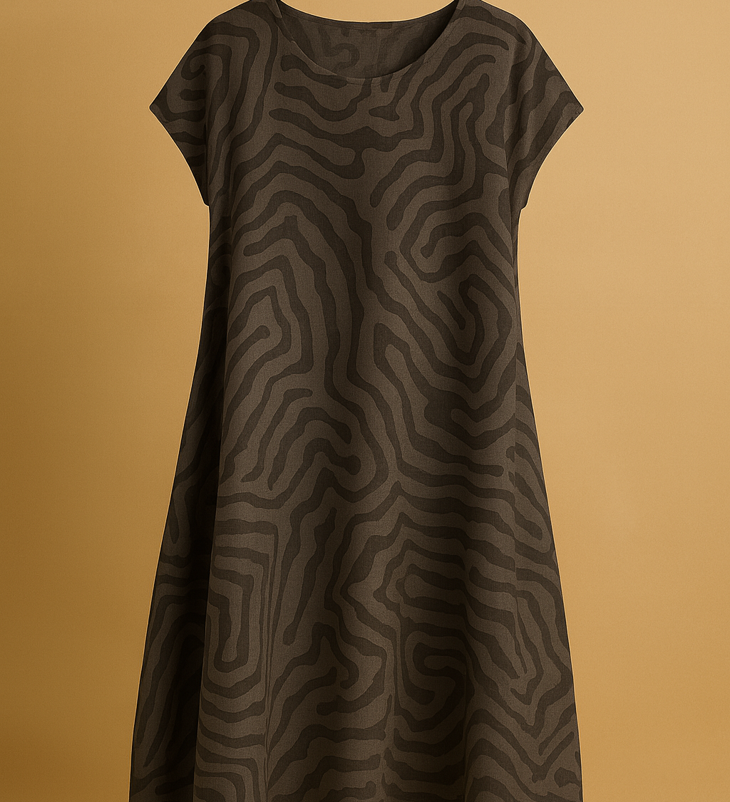 Nelia™ | Sommerkjole med rund hals og smukt print