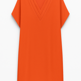 Ida KJOLE | Kort kjole med struktureret V-udskæring