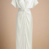 VILMA KJOLE | Lang kjole med knudedetalje