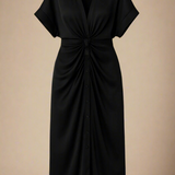 VILMA KJOLE | Lang kjole med knudedetalje