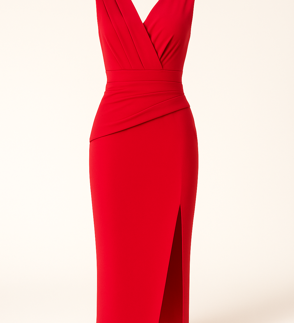 Elina Kjole | Elegant slå-om cocktailkjole med drapering