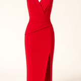 Elina Kjole | Elegant slå-om cocktailkjole med drapering