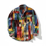 Sønder | Vintage Skjorte med Regnbuemønste