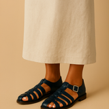 Renaud™ | Elegant lukket sandal med rem og spænde