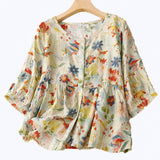 Rune | Stilfuld Blomstret Skjorte med Knapper