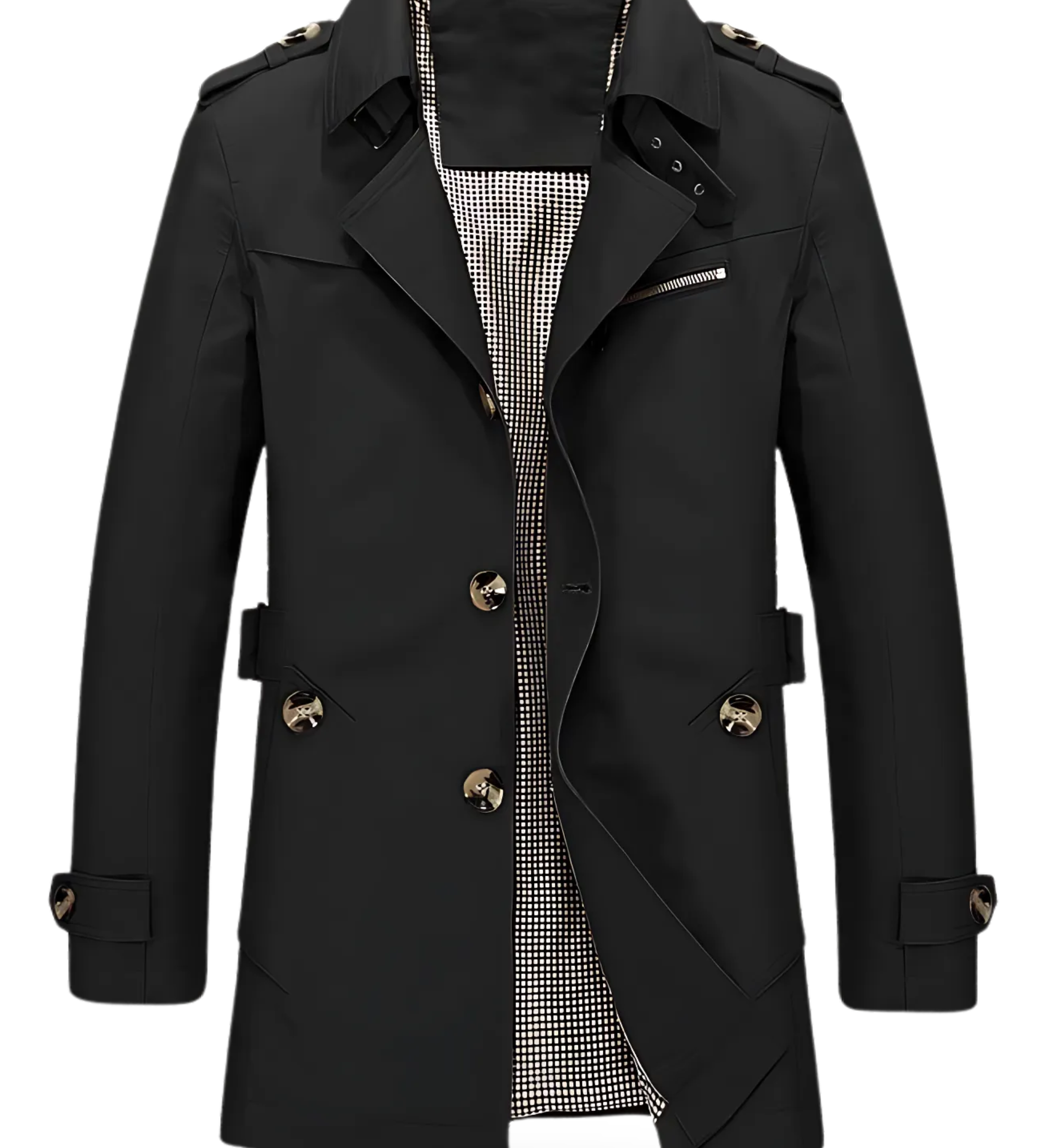 Marcus | Herre Dobbeltbrystet Trenchcoat Med Bælte