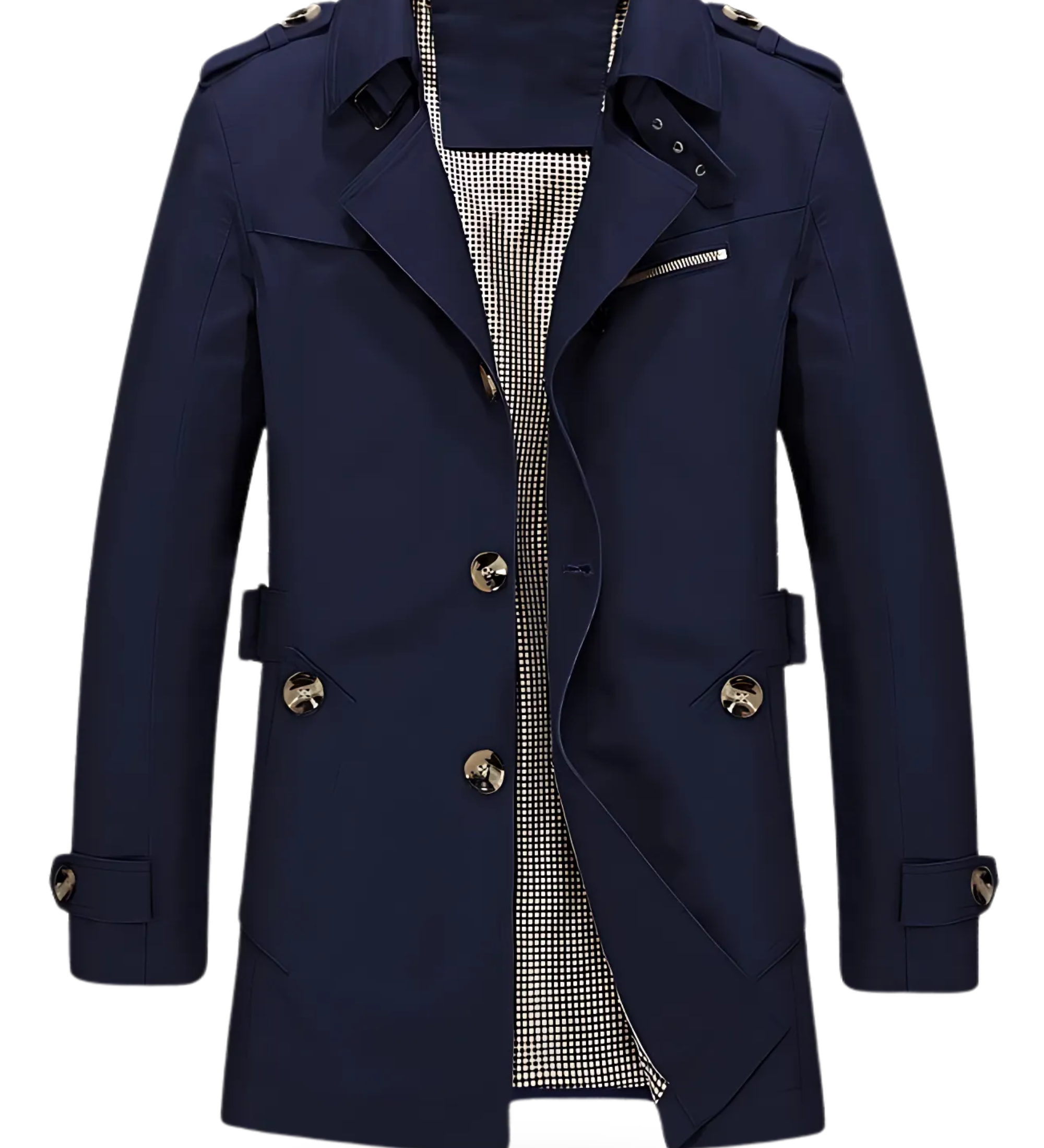 Marcus | Herre Dobbeltbrystet Trenchcoat Med Bælte