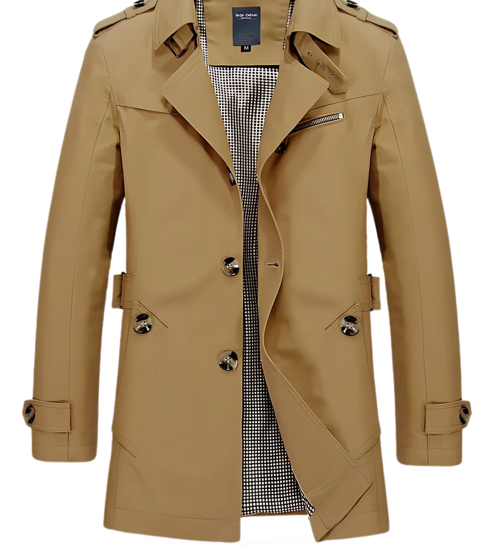 Marcus | Herre Dobbeltbrystet Trenchcoat Med Bælte