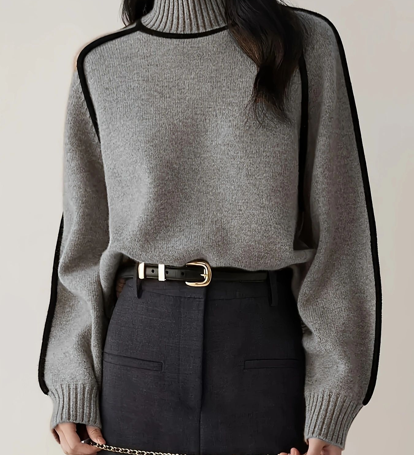 Emilie | Premium Rullekrave-jumper