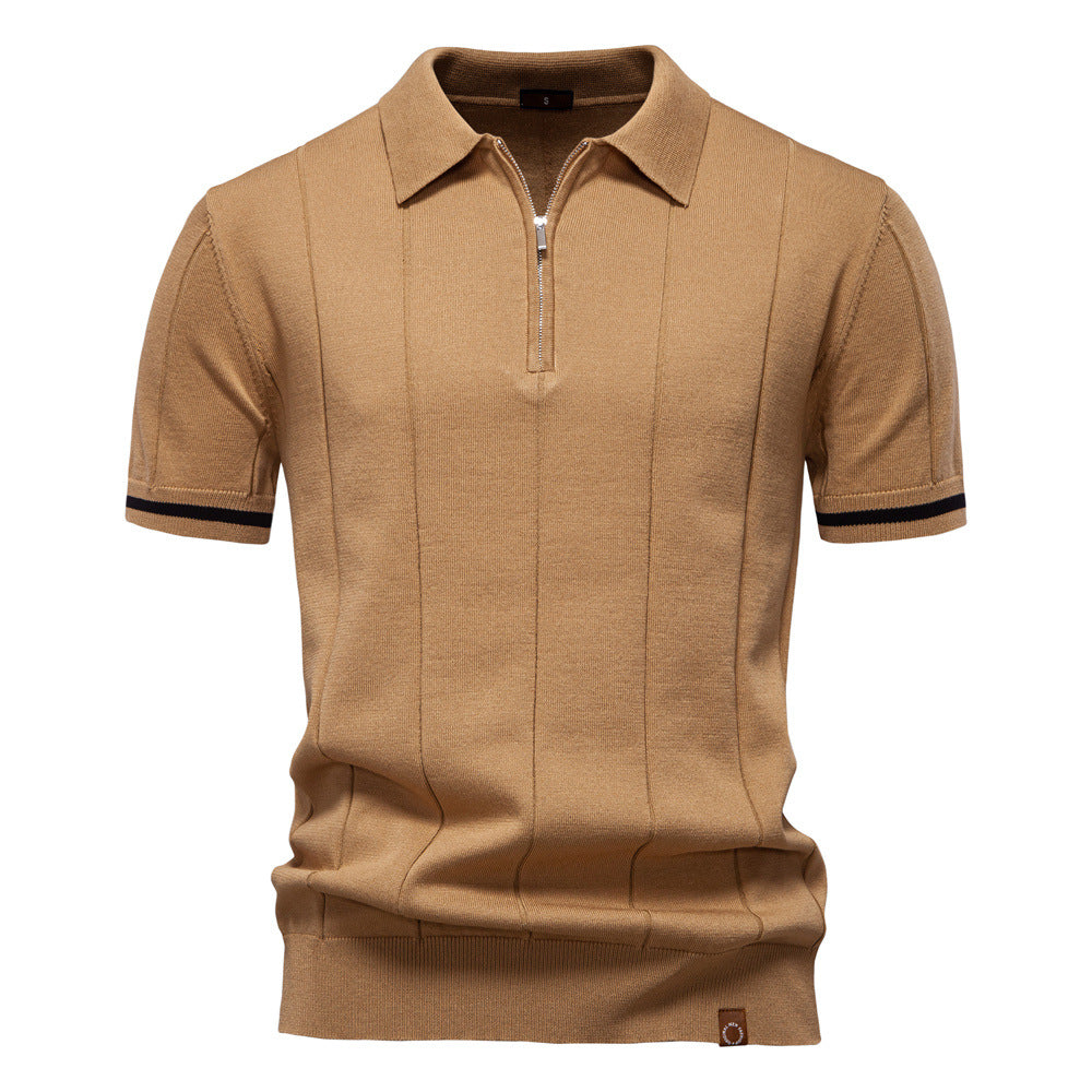 Per™ | Struktur-Zip-Poloshirt