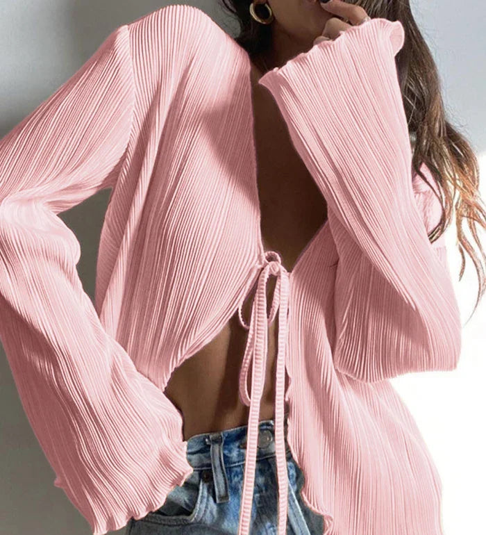 Mikaela™ | V-Hals Strik Top