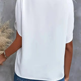 Annemie | Stilfuld V-Hals Flydende Bluse