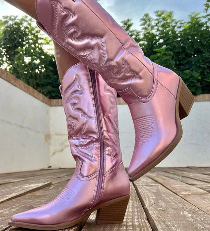 Heidi | Stilfulde Cowboystøvler i Ruskind