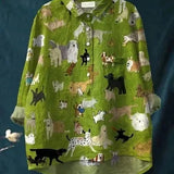 Olga  | Casual overhemd met print