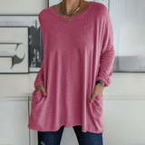 Ava™ | Casual Oversized Tunic Top med lommer