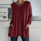 Ava™ | Casual Oversized Tunic Top med lommer