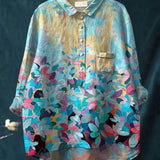 Anja  | Stilfuld blomsterskjorte med knapper