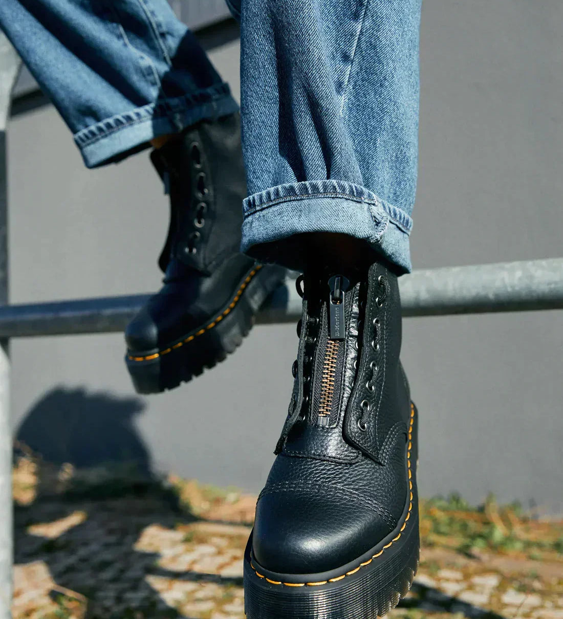 Gry™ | Stilfulde Zip-Up Platform Støvler