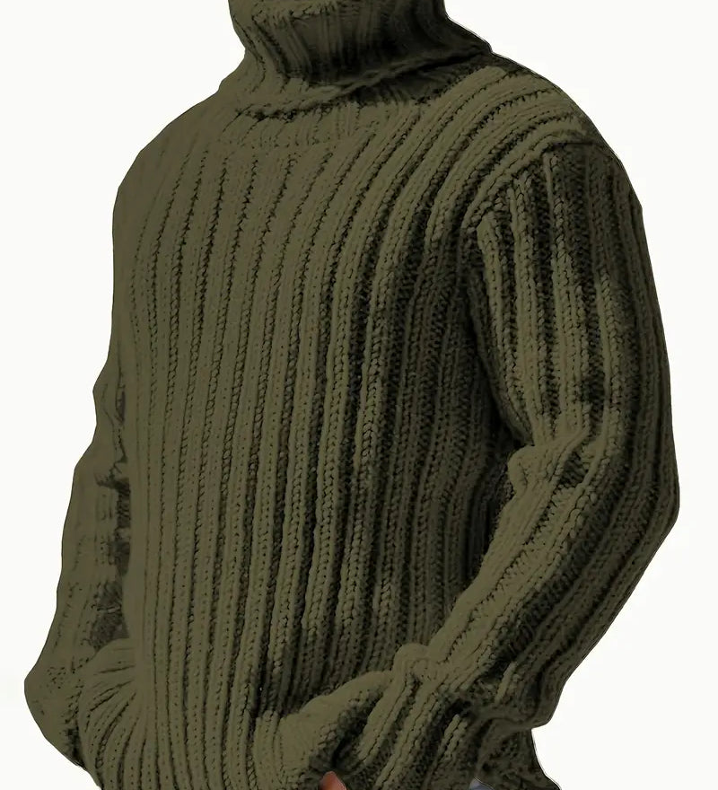 August | Strikket Uldblanding Rullekrave Sweater