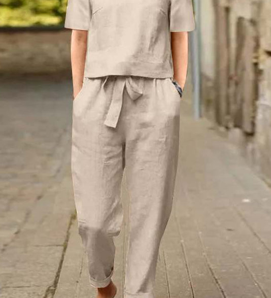 Sæt Siv | Ensfarvede & Komfortable Bukser + Matchende Top