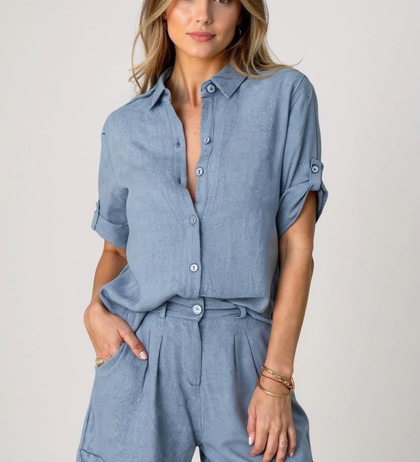 Sæt Linnea | Luftige Linnedbukser + Matchende Skjorte